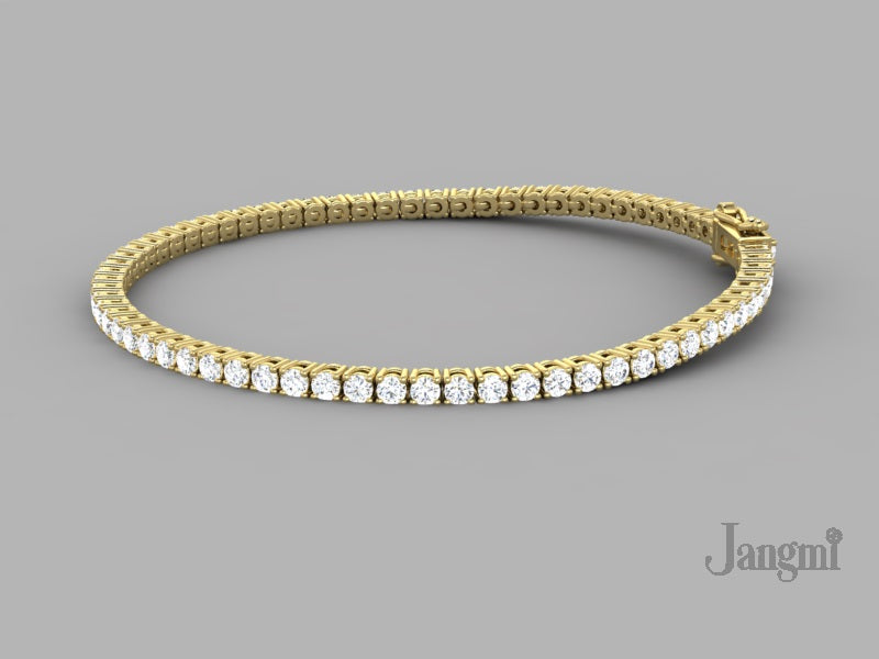 2ct Lab-Grown 14K White Gold Tennis Bracelet, EF Color, VVS Clarity