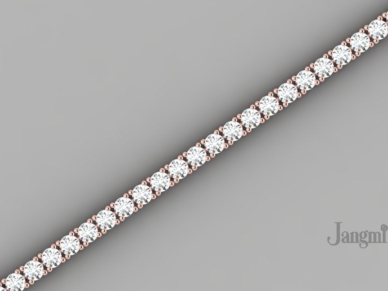 5ct Lab-Grown 14K White Gold Tennis Bracelet, EF Color, VVS