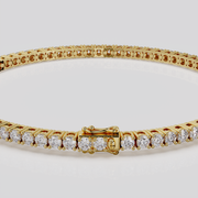 5ct Lab-Grown 14K White Gold Tennis Bracelet, EF Color, VVS