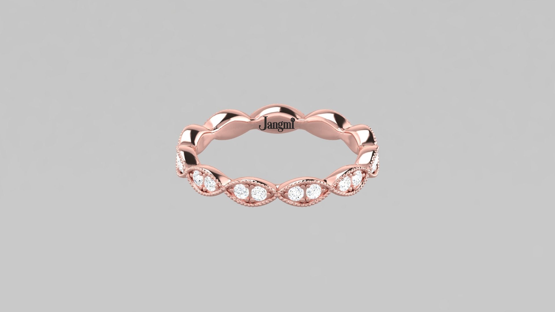 Love Eyelet Wedding Band 100%