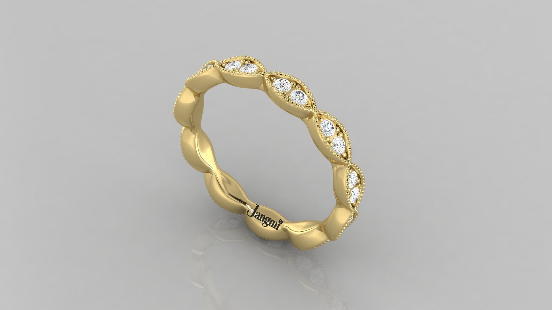 Love Eyelet Wedding Band 100%