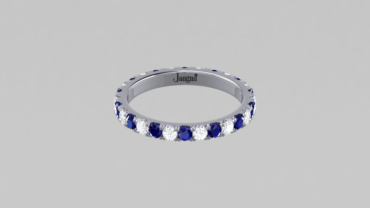 Love II Sapphire With Diamonds