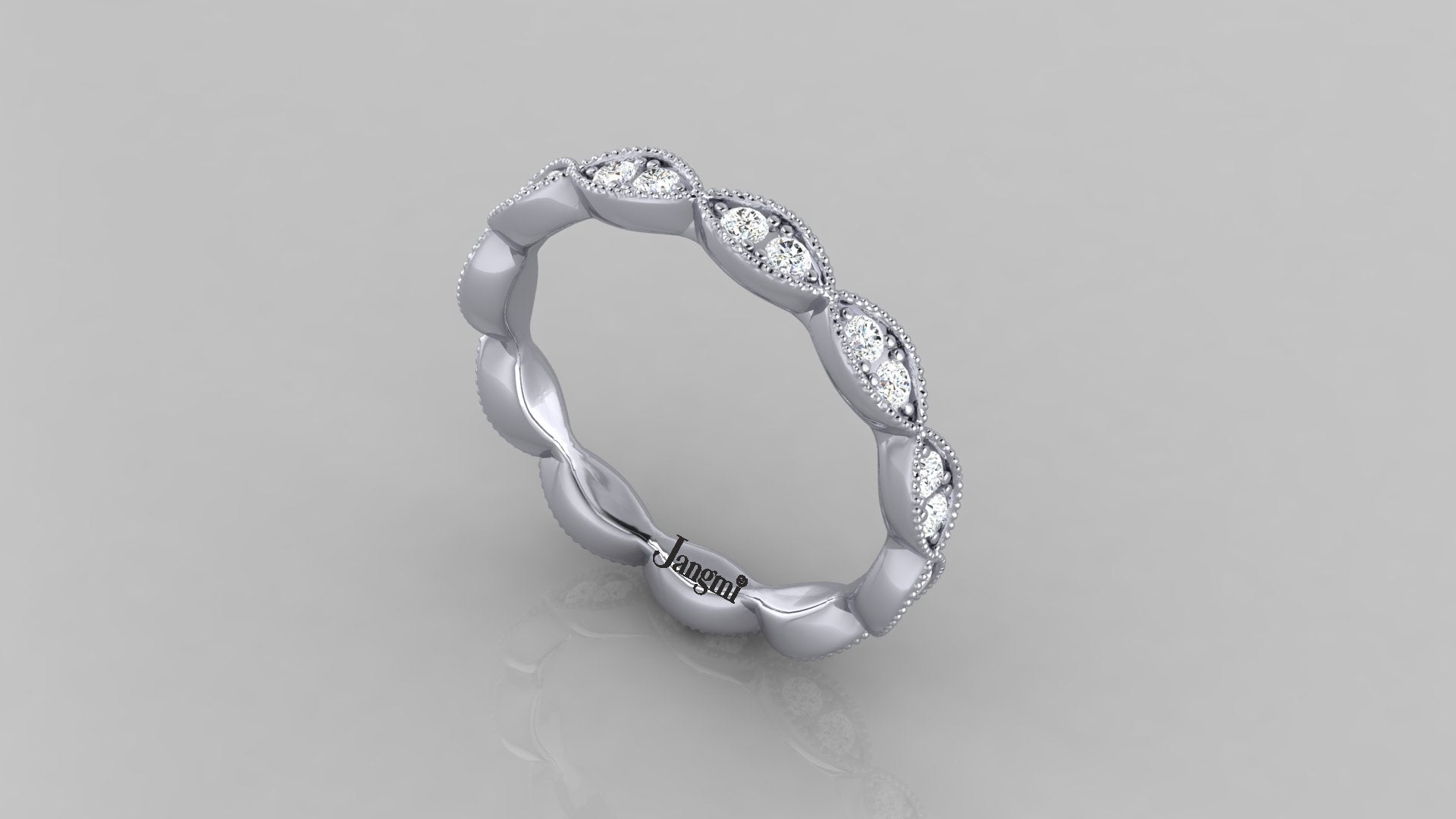 Love Eyelet Wedding Band