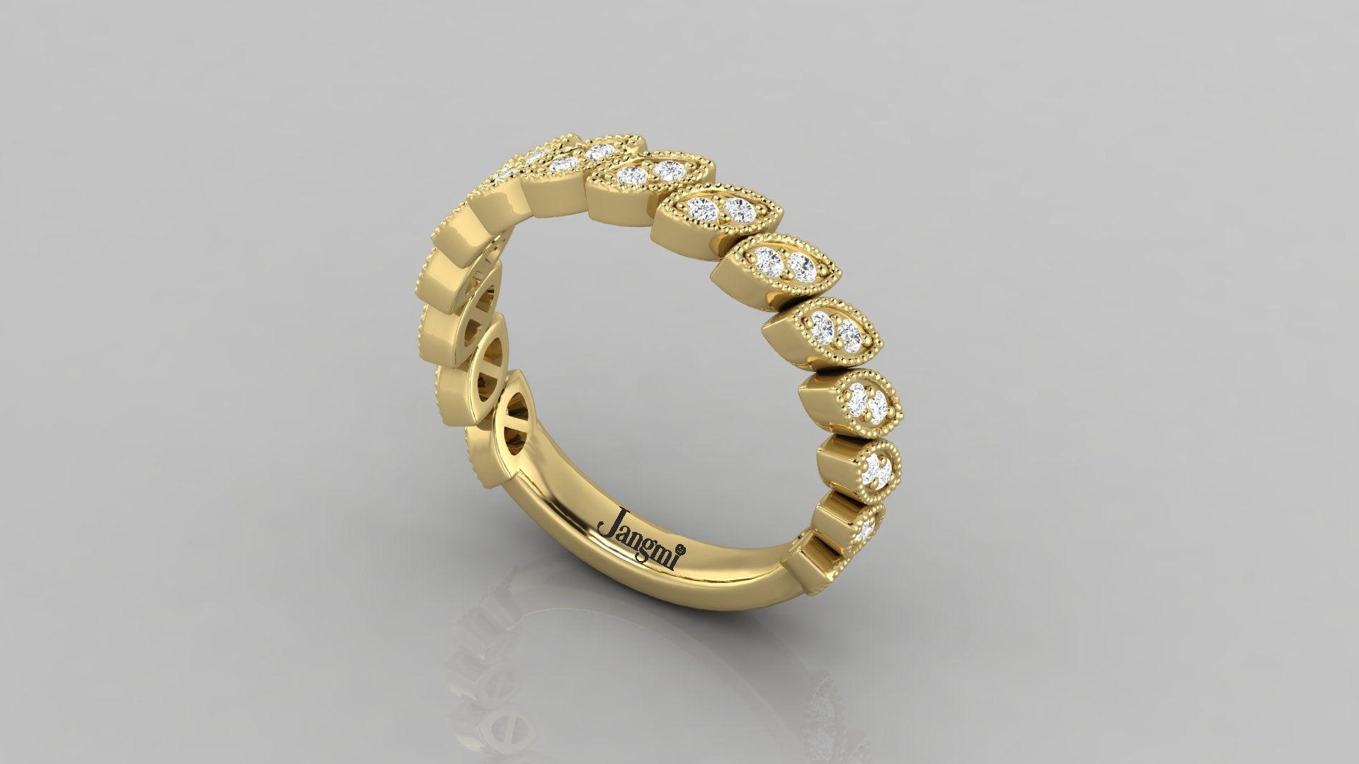 Love Leaf Wedding Band