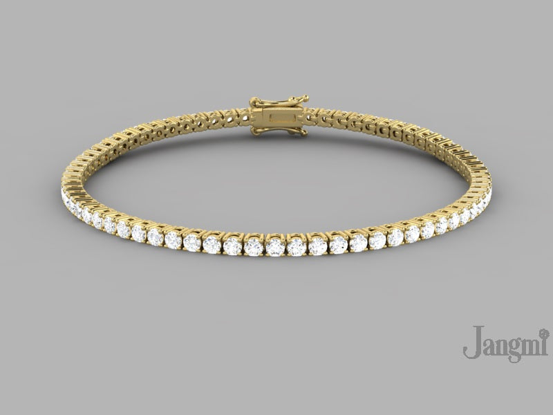 2ct Lab-Grown 14K White Gold Tennis Bracelet, EF Color, VVS Clarity