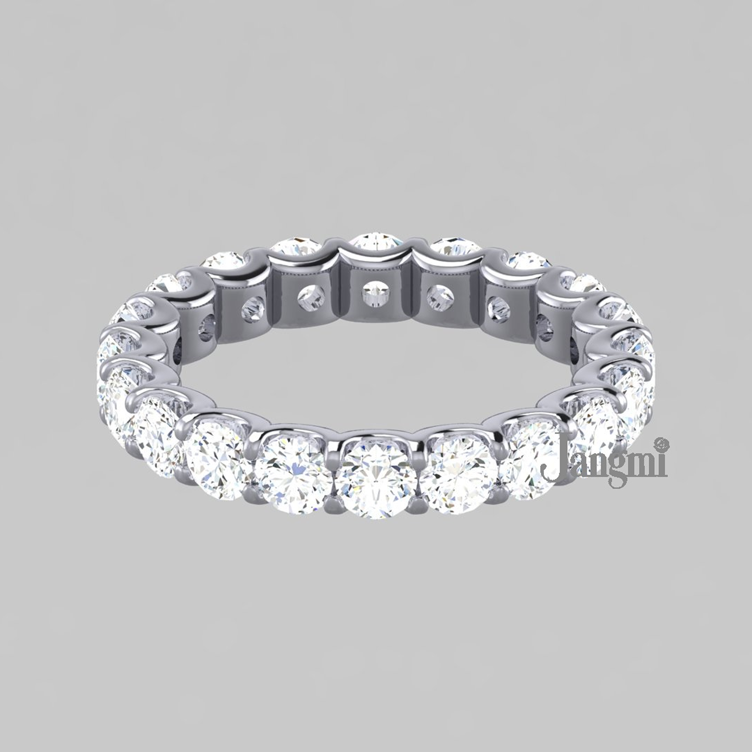 Love U Shared Prong Wedding Band 100%