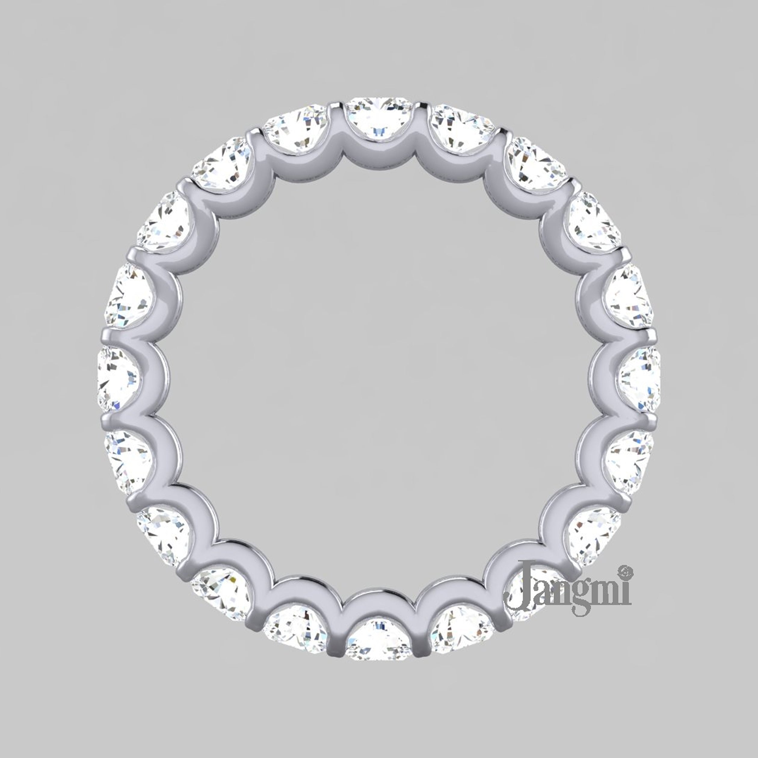 Love U Shared Prong Wedding Band 100%