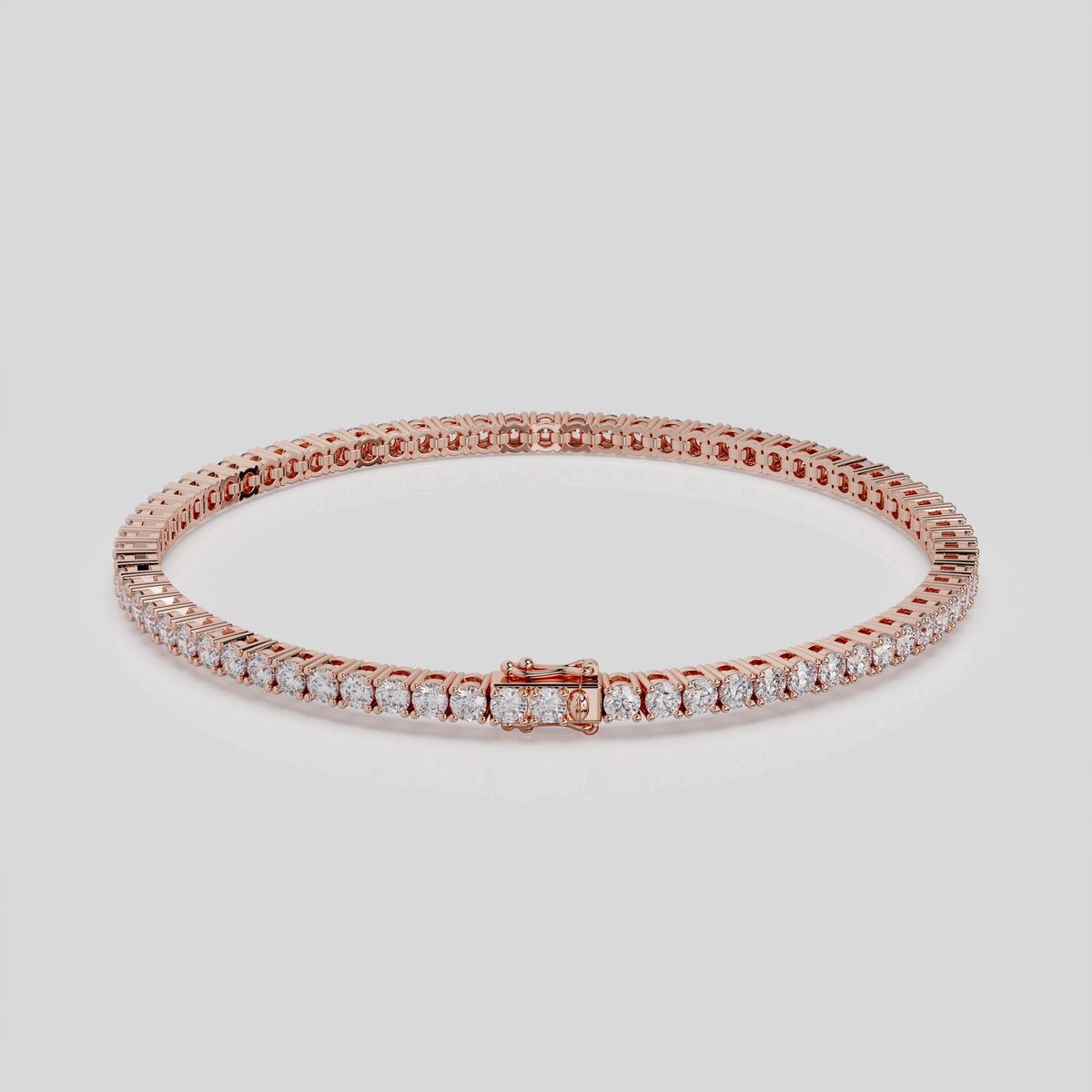 5ct Lab-Grown 14K White Gold Tennis Bracelet, EF Color, VVS