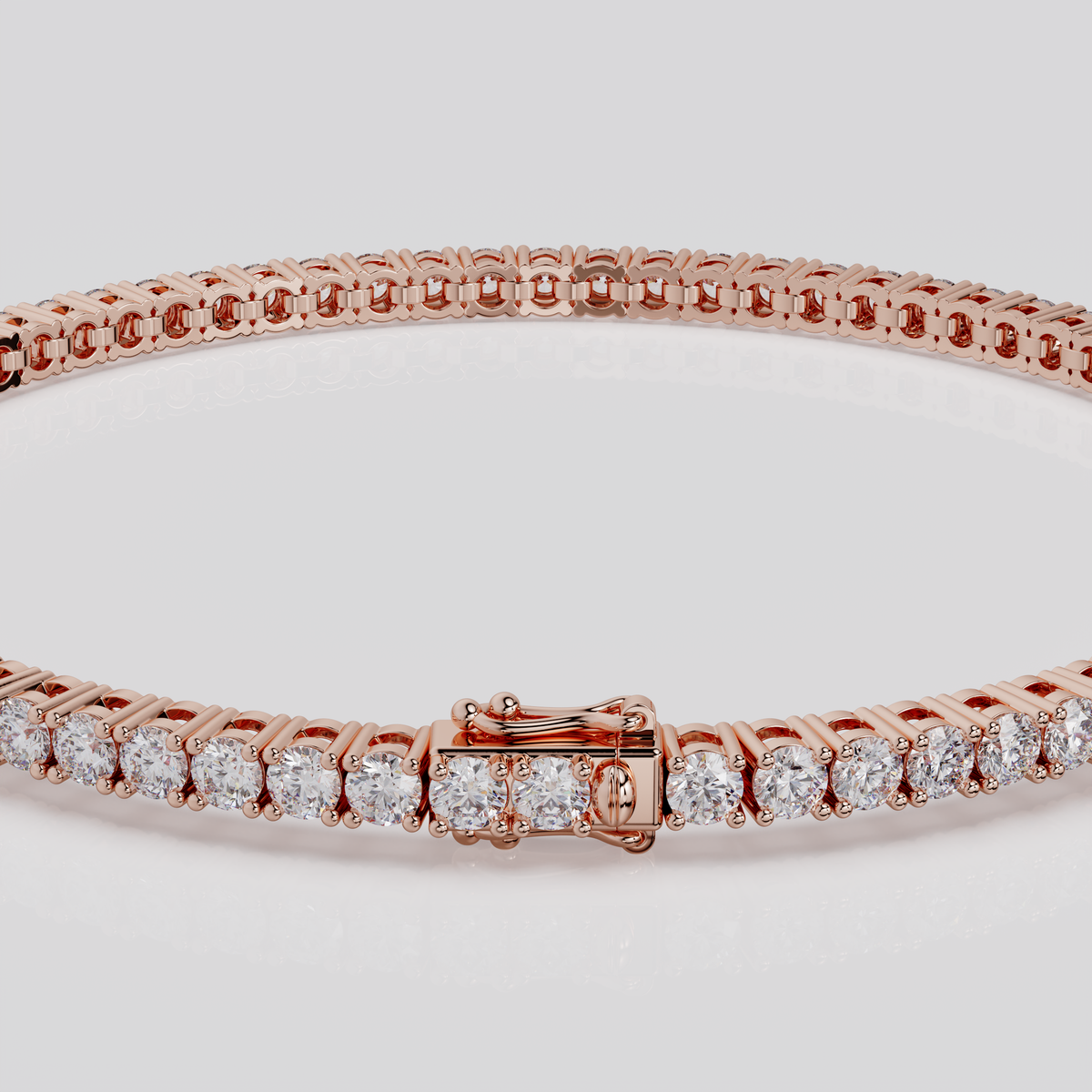 5ct Lab-Grown 14K White Gold Tennis Bracelet, EF Color, VVS