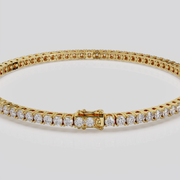 3ct Lab-Grown 14K Gold Tennis Bracelet