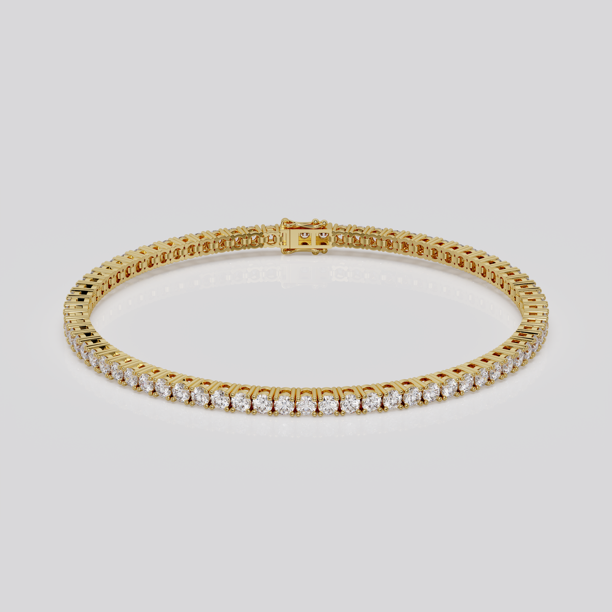 5ct Lab-Grown 14K White Gold Tennis Bracelet, EF Color, VVS