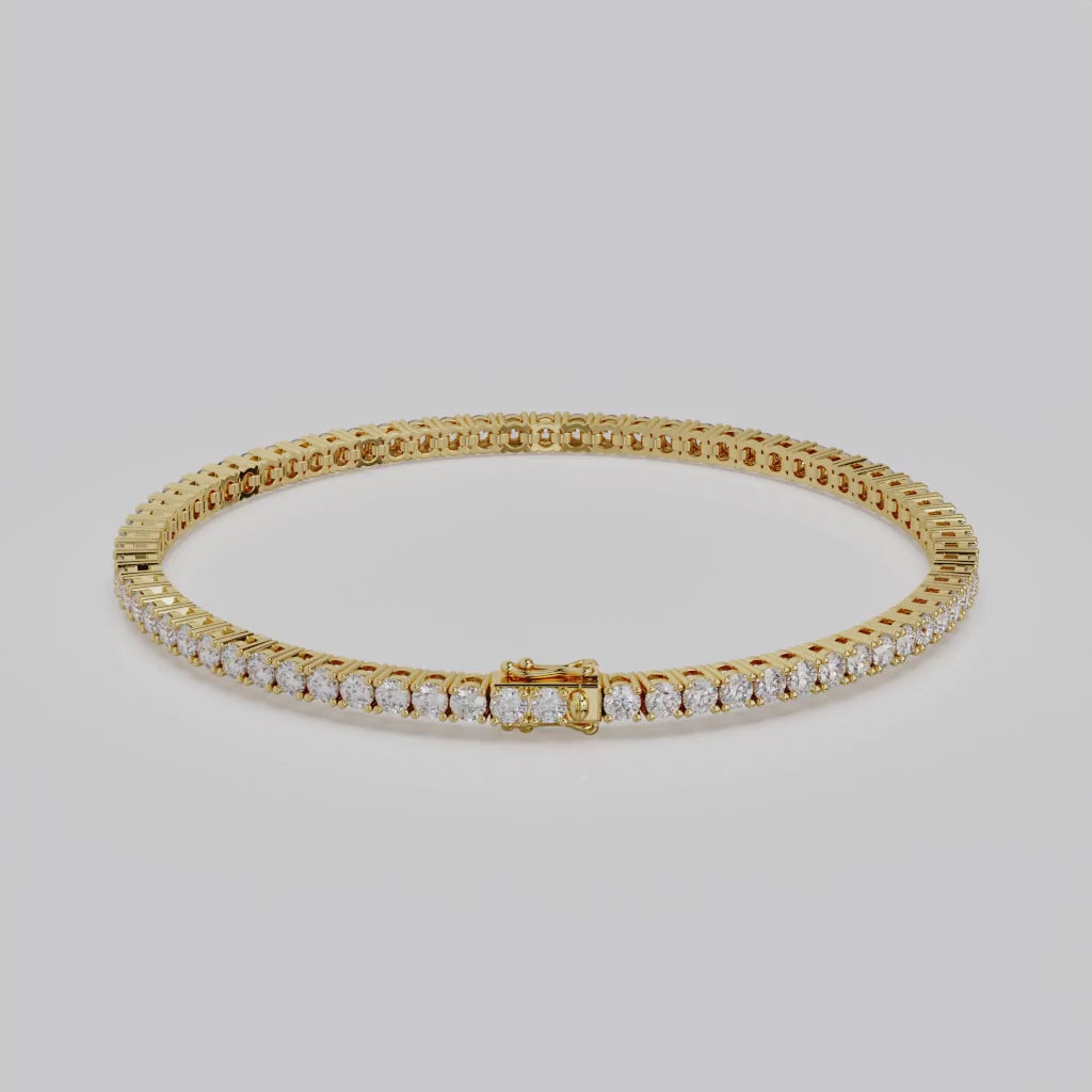 5ct Lab-Grown 14K White Gold Tennis Bracelet, EF Color, VVS