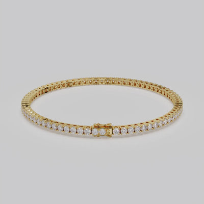 5ct Lab-Grown 14K White Gold Tennis Bracelet, EF Color, VVS