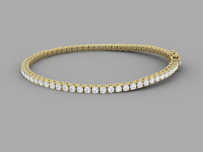 3ct Lab-Grown 14K Rose Gold Tennis Bracelet