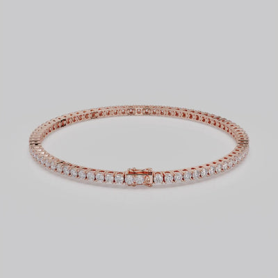 5ct Lab-Grown 14K White Gold Tennis Bracelet, EF Color, VVS